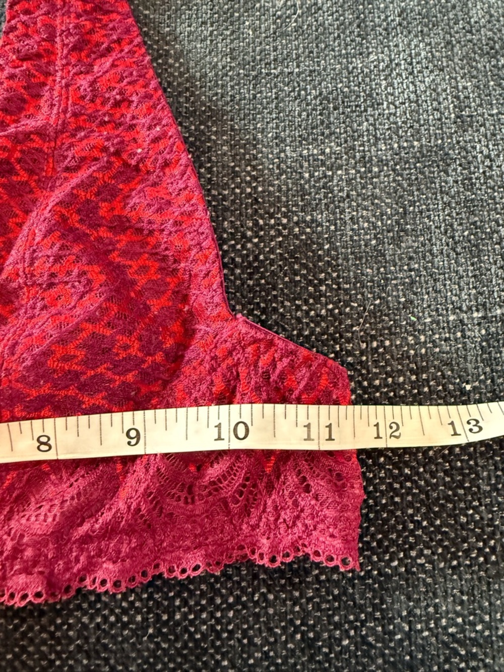 Lace Halter Bralette in Deep Raspberry - Picture 2 of 4